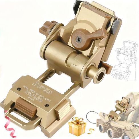 NVG Mount System - Premium Aluminum Alloy Night Vision Goggles Mount for Helmet, One-Handed Quick Release, Anti-Shake Design, Compatible with PVS-14/15/18/GPNVG18 & L4G24 - Tactical Grade Equipment in Saudi Arabia