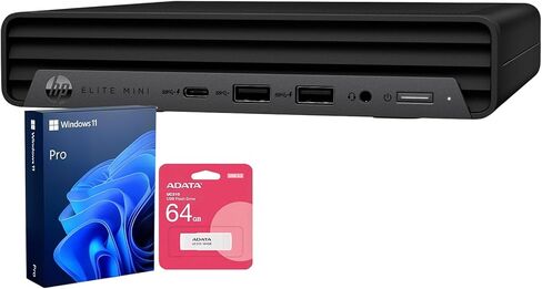HP Elite 800 G9 MFF Business Desktop, Intel i7-12700T, 32GB DDR5, 1TB SSD, Conference PC, Support 3-Monitor 4K, USB-C, HDMI, Wi-Fi 6E, DP, RJ-45, Windows 11 Pro, Bundle ADATA 64GB Flash Drive in Saudi Arabia