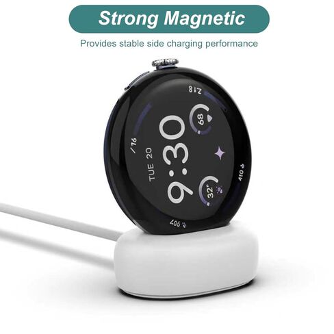Kissmart Charger for Pixel Watch 4 - Replacement Charging Dock Cable for Google Pixel Watch 4 Smartwatch 41mm and 45mm (White) in Saudi Arabia