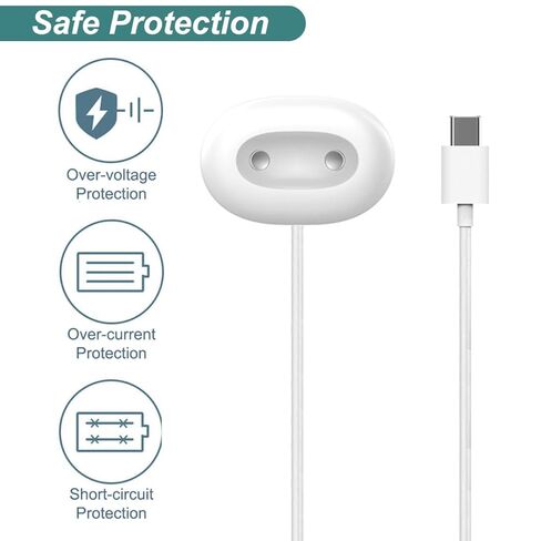 Kissmart Charger for Pixel Watch 4 - Replacement Charging Dock Cable for Google Pixel Watch 4 Smartwatch 41mm and 45mm (White) in Saudi Arabia