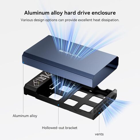 ACASIS 6Gbps Hard Drive Enclosure for 3.5/2.5 Inch SATA SSD HDD Aluminum USB C HDD Enclosure Up to 30TB, 3.5 Hard Drive Enclosure Compatible MacBookPro/Air /WD Seagate Samsung/ PS4 in Saudi Arabia