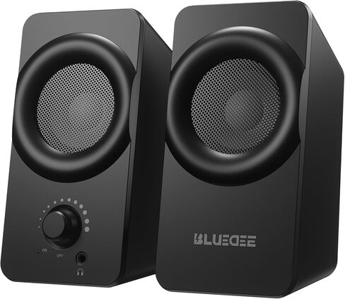 مكبرات صوت كمبيوتر Bluedee لأجهزة الكمبيوتر المكتبية، مكبرات صوت مزدوجة السائق مع مصابيح RGB، توصيل وتشغيل مكبر صوت USB سلكي مدمج لأجهزة الكمبيوتر المحمول وسطح المكتب، USB أو USB-C للطاقة والصوت in Saudi Arabia