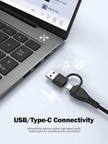 مكبرات صوت كمبيوتر Bluedee لأجهزة الكمبيوتر المكتبية، مكبرات صوت مزدوجة السائق مع مصابيح RGB، توصيل وتشغيل مكبر صوت USB سلكي مدمج لأجهزة الكمبيوتر المحمول وسطح المكتب، USB أو USB-C للطاقة والصوت in Saudi Arabia