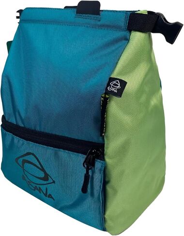 Asana Huckit Chalk Bucket Bouldering - Large XL Chalk Pot with Magnetic Tabs & Inner Buckle - Fleece Lining for Mess Reduction - Expanding Pockets & Brush Holders - Ideal for Climbing in Saudi Arabia