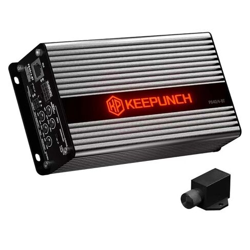 4 Channel Car Amplifier with Bluetooth, Compact Class D Stereo Audio Amp, 4 x 130W RMS @4 Ohms, 4 x 210W @2 Ohms, 2 x 420W Bridged, Auto Turn-On, Start-Stop Ready, Bass Remote in Saudi Arabia