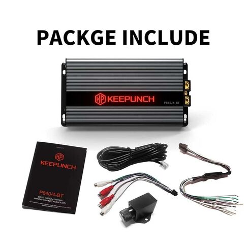 4 Channel Car Amplifier with Bluetooth, Compact Class D Stereo Audio Amp, 4 x 130W RMS @4 Ohms, 4 x 210W @2 Ohms, 2 x 420W Bridged, Auto Turn-On, Start-Stop Ready, Bass Remote in Saudi Arabia