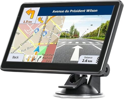 جهاز ملاح GPS لشاحنة السيارة RV، نظام ملاحة GPS بشاشة لمس 7 بوصة، خريطة 2026 مع توجيه صوتي، تنبيه السرعة، تحذير الضوء الأحمر، توجيه مخصص للشاحنة، تحديثات مجانية مدى الحياة (أزرق) in Kuwait