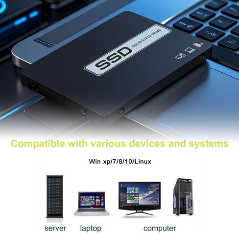 128G SATA Solid State Drive,SATA III 2.5 Inch Internal SSD - Speeds up to 550MB/s for IT Pros, Creators, Everyday Users,Upgrade PC or Laptop Memory and Storage in Saudi Arabia