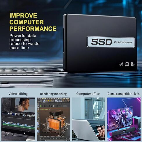128G SATA Solid State Drive,SATA III 2.5 Inch Internal SSD - Speeds up to 550MB/s for IT Pros, Creators, Everyday Users,Upgrade PC or Laptop Memory and Storage in Saudi Arabia