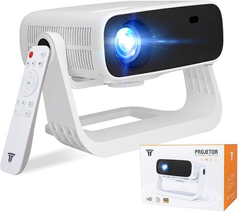 جهاز عرض Wielio 2026 الذكي Android TV مع WiFi 6 وBluetooth 5.0 مدمج في 1000+ تطبيقات 240 ANSI جهاز عرض أفلام صغير محمول لغرفة النوم يدعم 4K/1080P Auto Keystone & Zoom in Saudi Arabia