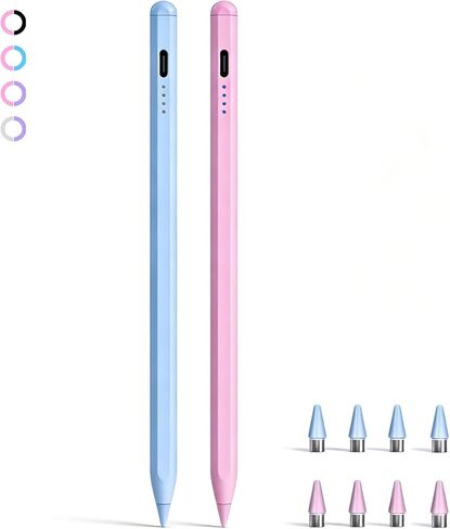 Stylus Pen for Samsung Galaxy Tab A11 / A11+, A9 / A9+, A8, A7 Lite, Active Capacitive Pencil for Samsung Android Tablet & iOS Touchscreens, High Precision Digital Pen with 4 Tips (Blue) in Saudi Arabia