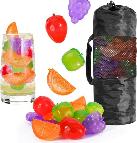 380 Pack Reusable Ice Cubes for Drinks, BPA-Free Plastic Ice Cubes, Refreezable & Washable Ice Cubes Reusable Without Diluting for Whiskey, Coffee, Parties, Camping & Ice Bath in Saudi Arabia