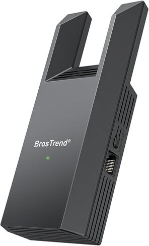 BrosTrend AC1200 WiFi to Ethernet Adapter with Gigabit Port, Dual Band Universal WiFi Bridge for Printer, PC, PlayStation, Xbox, Smart TV, Blu-Ray Player, DVR etc. Wireless to Wired Ethernet Adapter in Saudi Arabia