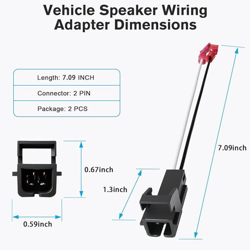 Door Speaker Harness Compatible with Chevy Silverado Express GMC Sierra Yukon Buick Hummer Cadillac Pontiac,72-4568 Car Speaker Wiring Harness Adapter Aftermarket Speakers Wire Connector in Saudi Arabia