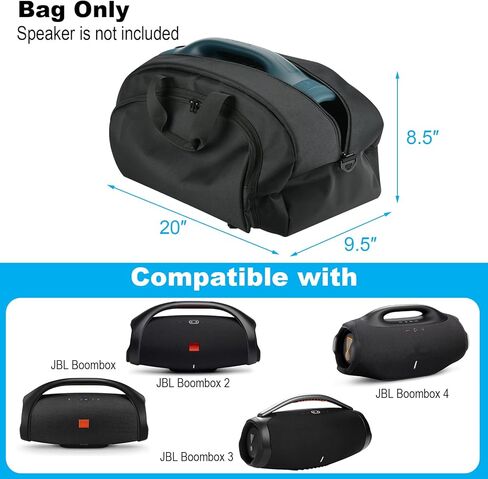 Travel Carrying Backpack for JBL Boombox 4/3/2, Carrier Storage Case with Shoulder Strap &Handle Strap, Portable Carry Bag Holder w Accessory Pocket in Saudi Arabia