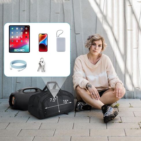 Travel Carrying Backpack for JBL Boombox 4/3/2, Carrier Storage Case with Shoulder Strap &Handle Strap, Portable Carry Bag Holder w Accessory Pocket in Saudi Arabia