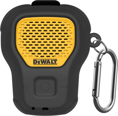 حافظة من السيليكون لغطاء مكبر صوت بلوتوث قابل للارتداء من DEWALT، صغيرة خفيفة الوزن ومضادة للخدش ومحمولة لحقيبة مكبر الصوت Dewalt مع مجموعة ملحقات حلقة تسلق (أسود) in Kuwait