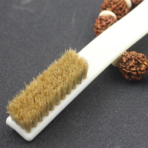Beavorty 2pcs Boars Hair Rock Cleaning Brush for Climbing and Bouldering with Sturdy Handle, 96-Hole Walnut Stone Scrubbing Tool for Outdoor Chalk and Dirt Removal in Saudi Arabia