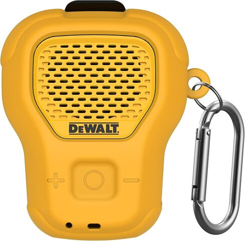 حافظة من السيليكون لغطاء مكبر صوت بلوتوث قابل للارتداء من DEWALT، صغيرة خفيفة الوزن ومضادة للخدش ومحمولة لحقيبة مكبر الصوت Dewalt مع مجموعة ملحقات حلقة تسلق (أسود) in Kuwait