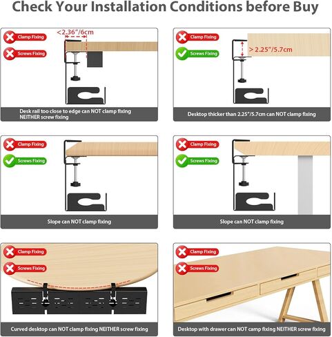 Univivi Under Desk Cable Management Tray - 32" Steel Cord Organizer, No-Drill C-Clamp & Screw Mount for Office/Home, Effortless Wire Management (Black) in Saudi Arabia
