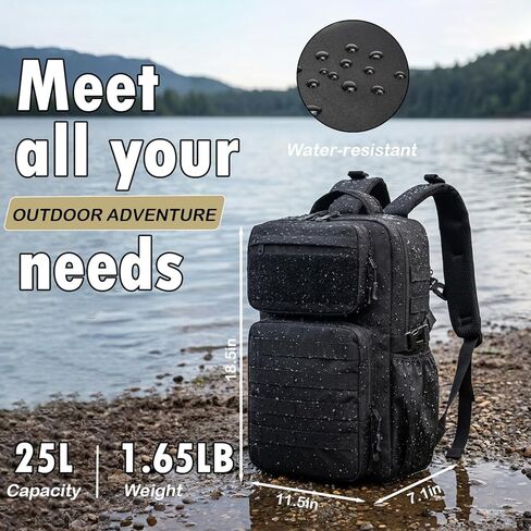 Military Tactical Backpack for Men, Outdoor Assault Backpack MOLLE Webbing Design with Water Bottle Holder for Hiking Army Adventure in Saudi Arabia