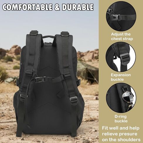 Military Tactical Backpack for Men, Outdoor Assault Backpack MOLLE Webbing Design with Water Bottle Holder for Hiking Army Adventure in Saudi Arabia