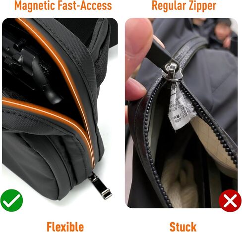 Magnetic Quick-Access Concealed Carry Bag - Tactical CCW Sling Bag with Lock, Universal Holster & Adjustable Strap | Crossbody Bag | Water-Repellent 900D | 10″x6.5″x3″ in Saudi Arabia