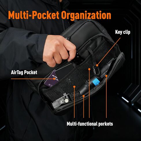Magnetic Quick-Access Concealed Carry Bag - Tactical CCW Sling Bag with Lock, Universal Holster & Adjustable Strap | Crossbody Bag | Water-Repellent 900D | 10″x6.5″x3″ in Saudi Arabia