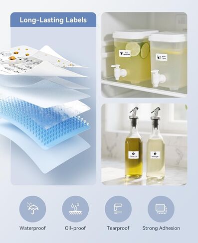 شريط ملصقات NIIMBOT 3 بكرات لطابعة الملصقات B1/B21/B3S، 1.97 بوصة × 1.97 بوصة (50 × 50 مم) شريط لاصق حراري مقاوم للماء للشعار/الهدايا/الرمز الشريطي/جرة المطبخ (شفاف) in Kuwait