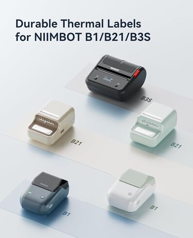 شريط ملصقات NIIMBOT 3 بكرات لطابعة الملصقات B1/B21/B3S، 1.97 بوصة × 1.97 بوصة (50 × 50 مم) شريط لاصق حراري مقاوم للماء للشعار/الهدايا/الرمز الشريطي/جرة المطبخ (شفاف) in Kuwait