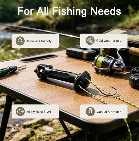 Fly Fishing Magnetic Fly Threader,Tippet Accessory to Easily Rig Small Flies on Hooks, Water Make Tying Simpler, Works Most Tippets & Styles, Knot Threader Anglers Universal(1PCS) in Saudi Arabia