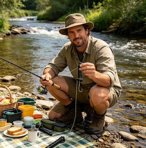Fly Fishing Magnetic Fly Threader,Tippet Accessory to Easily Rig Small Flies on Hooks, Water Make Tying Simpler, Works Most Tippets & Styles, Knot Threader Anglers Universal(1PCS) in Saudi Arabia