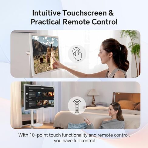 KTC 27" MegPad 1080p Portable TV Touchscreen Monitor, EDLA-Certified Android 14 8G RAM +128G Storage Octa-core CPU Qualcomm Remote Control 9500mAh Battery (Renewed) in Saudi Arabia