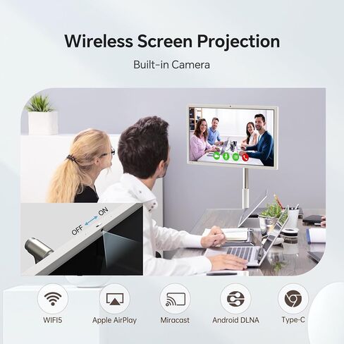 KTC 27" MegPad 1080p Portable TV Touchscreen Monitor, EDLA-Certified Android 14 8G RAM +128G Storage Octa-core CPU Qualcomm Remote Control 9500mAh Battery (Renewed) in Saudi Arabia