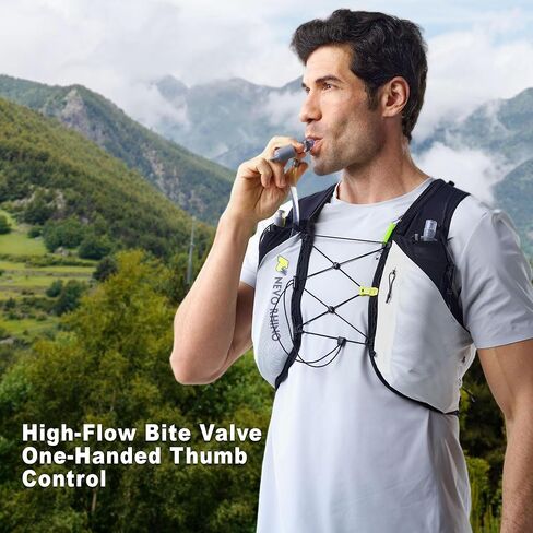 N NEVO RHINO المثانة الترطيب 1.5L، المثانة المياه للمشي لمسافات طويلة على ظهره تسرب دليل على تخزين المياه المثانة، BPA الحرة، واسعة فتح الحقيبة المياه حزمة الترطيب للتخييم ركوب الدراجات الجري in Kuwait