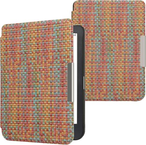 kwmobile Cover Compatible with Kobo Clara BW/Colour Cover - PVC eReader Case - Colorful Yellow/Red/Green in Saudi Arabia