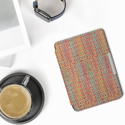 kwmobile Cover Compatible with Kobo Clara BW/Colour Cover - PVC eReader Case - Colorful Yellow/Red/Green in Saudi Arabia