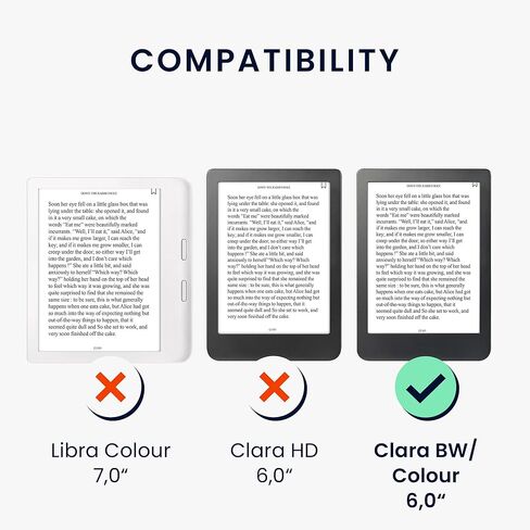 kwmobile Cover Compatible with Kobo Clara BW/Colour Cover - PVC eReader Case - Colorful Yellow/Red/Green in Saudi Arabia
