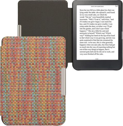 kwmobile Cover Compatible with Kobo Clara BW/Colour Cover - PVC eReader Case - Colorful Yellow/Red/Green in Saudi Arabia