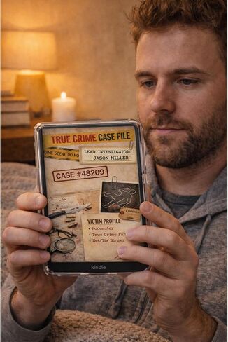 Personalized Clear Case Insert for Kindle, Custom Gift for True Crime Mystery Suspense Fans E Reader Accessory (Kindle 12th Generation Paperwhite & Colorsoft 7") in Saudi Arabia