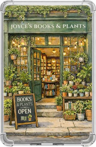 حافظة شفافة مخصصة لجهاز Kindle، كتب ونباتات Cottagecore المخصصة، ملحقات القارئ الإلكتروني الجمالية لمكتبة الكتب النباتية الخضراء (Kindle Oasis) in Saudi Arabia