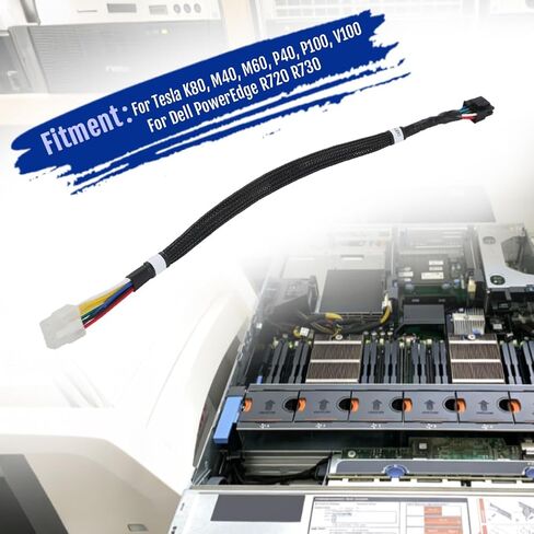 Riser to EPS 12V Power Cable for Dell PowerEdge R720 R730 for Tesla M40/P40/P100 in Saudi Arabia
