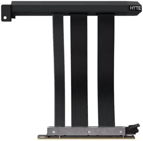 Hyte PCIe 5.0 Hyper Riser - كابل PCI Express Gen 5.0 عمودي Riser مع فتحة معدنية معززة - أسود (أسود) in Kuwait