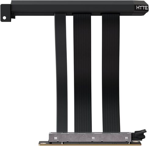 Hyte PCIe 5.0 Hyper Riser - كابل PCI Express Gen 5.0 عمودي Riser مع فتحة معدنية معززة - أسود (أسود) in Kuwait