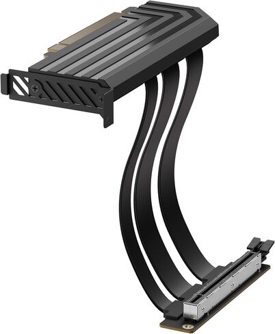 Hyte PCIe 5.0 Hyper Riser - كابل PCI Express Gen 5.0 عمودي Riser مع فتحة معدنية معززة - أسود (أسود) in Kuwait