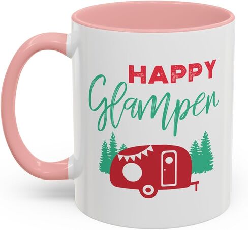 Happy Glamper Coffee Mug | Perfect for Camping Enthusiasts, Holiday Gatherings, Unique Gift Idea, Cozy mornings, Glamping in Saudi Arabia