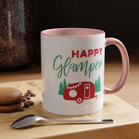 Happy Glamper Coffee Mug | Perfect for Camping Enthusiasts, Holiday Gatherings, Unique Gift Idea, Cozy mornings, Glamping in Saudi Arabia