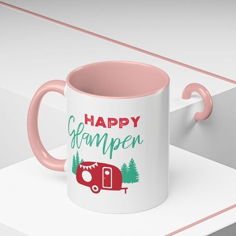 Happy Glamper Coffee Mug | Perfect for Camping Enthusiasts, Holiday Gatherings, Unique Gift Idea, Cozy mornings, Glamping in Saudi Arabia
