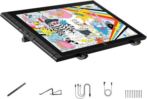 XPPen Artist 16 3rd Drawing Tablet with Screen, 15.4"Pen Display with 16K Pressure Stylus, Anti-Glare Etched Glass, 2 Scroll Wheels & 8 Hotkeys, Include Foldable Stand, Compatible with Mac/Win/Android in Saudi Arabia