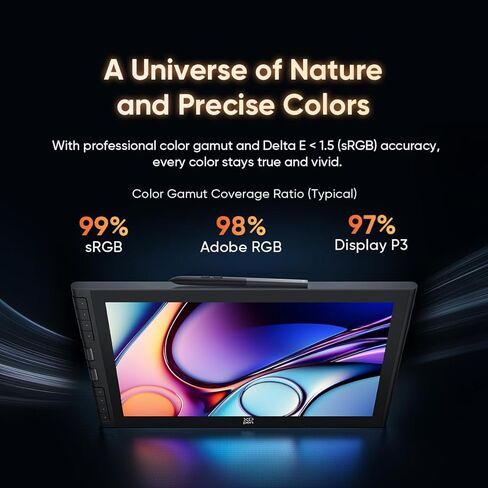 XPPen Artist 16 3rd Drawing Tablet with Screen, 15.4"Pen Display with 16K Pressure Stylus, Anti-Glare Etched Glass, 2 Scroll Wheels & 8 Hotkeys, Include Foldable Stand, Compatible with Mac/Win/Android in Saudi Arabia